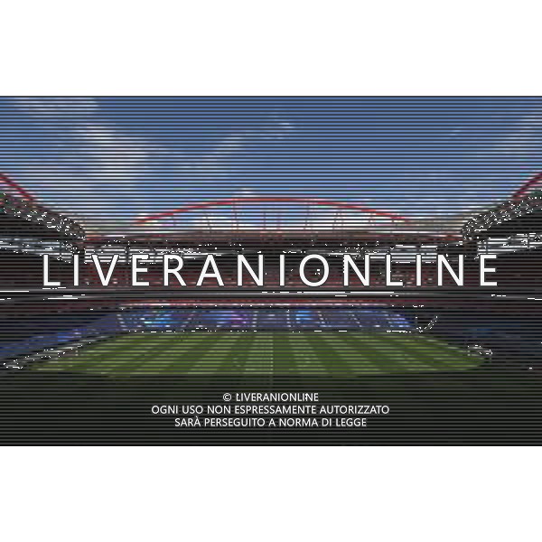 LISBON, PORTUGAL - AUGUST 11: A general view inside the stadium prior to the Atalanta walk around ahead of the UEFA Champions League Quarter Final match between Atalanta and PSG at Estadio do Sport Lisboa e Benfica on August 11, 2020 in Lisbon, Portugal. (Photo by Michael Regan - UEFA/UEFA via Getty Images) AG ALDO LIVERANI SAS