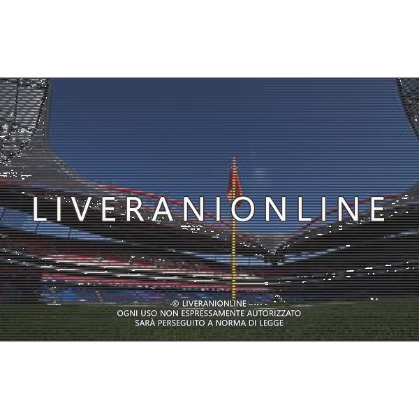 LISBON, PORTUGAL - AUGUST 12: General view inside the stadium prior to the UEFA Champions League Quarter Final match between Atalanta and Paris Saint-Germain at Estadio do Sport Lisboa e Benfica on August 12, 2020 in Lisbon, Portugal. (Photo by Michael Regan - UEFA/UEFA via Getty Images) AG ALDO LIVERANI SAS