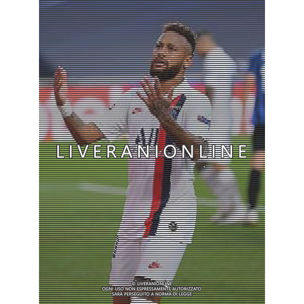 LISBON, PORTUGAL - AUGUST 12: Neymar of Paris Saint-Germain reacts during the UEFA Champions League Quarter Final match between Atalanta and Paris Saint-Germain at Estadio do Sport Lisboa e Benfica on August 12, 2020 in Lisbon, Portugal. (Photo by Michael Regan - UEFA/UEFA via Getty Images) AG ALDO LIVERANI SAS