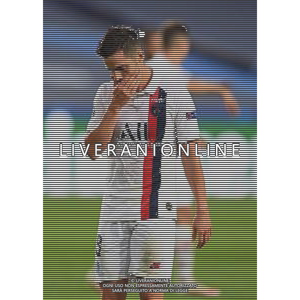 LISBON, PORTUGAL - AUGUST 12: Pablo Sarabia of Paris Saint-Germain reacts during the UEFA Champions League Quarter Final match between Atalanta and Paris Saint-Germain at Estadio do Sport Lisboa e Benfica on August 12, 2020 in Lisbon, Portugal. (Photo by Michael Regan - UEFA/UEFA via Getty Images) AG ALDO LIVERANI SAS