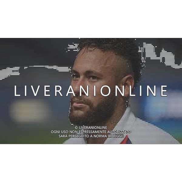 LISBON, PORTUGAL - AUGUST 12: Neymar of Paris Saint-Germain is interviewed after the UEFA Champions League Quarter Final match between Atalanta and Paris Saint-Germain at Estadio do Sport Lisboa e Benfica on August 12, 2020 in Lisbon, Portugal. (Photo by Michael Regan - UEFA/UEFA via Getty Images) AG ALDO LIVERANI SAS