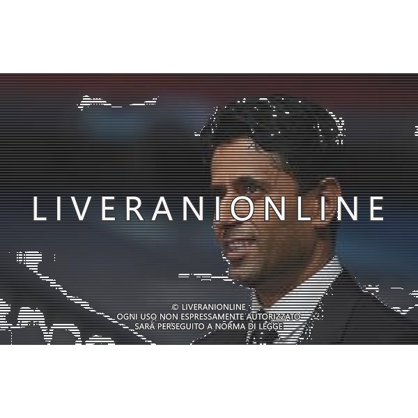 LISBON, PORTUGAL - AUGUST 12: Nasser Al-Khelaifi, PSG chairman is interviewed after the UEFA Champions League Quarter Final match between Atalanta and Paris Saint-Germain at Estadio do Sport Lisboa e Benfica on August 12, 2020 in Lisbon, Portugal. (Photo by Michael Regan - UEFA/UEFA via Getty Images) AG ALDO LIVERANI SAS