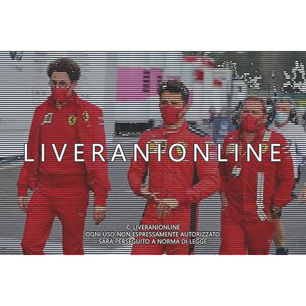 (L to R): Mattia Binotto (ITA) Ferrari Team Principal with Charles Leclerc (MON) Ferrari. 29.08.2020. Formula 1 World Championship, Rd 7, Belgian Grand Prix, Spa Francorchamps, Belgium, Qualifying Day. - www.xpbimages.com, EMail: requests@xpbimages.com © Copyright: Moy / XPB Images/ AGENZIA ALDO LIVERANI SAS - ITALY ONLY EDITORIAL USE ONLY
