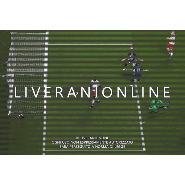 LISBON, PORTUGAL - AUGUST 18: Angel Di Maria of Paris Saint-Germain celebrates with Neymar after scoring his team\'s second goal during the UEFA Champions League Semi Final match between RB Leipzig and Paris Saint-Germain F.C at Estadio do Sport Lisboa e Benfica on August 18, 2020 in Lisbon, Portugal. (Photo by Julian Finney - UEFA/UEFA via Getty Images) AG ALDO LIVERANI SAS