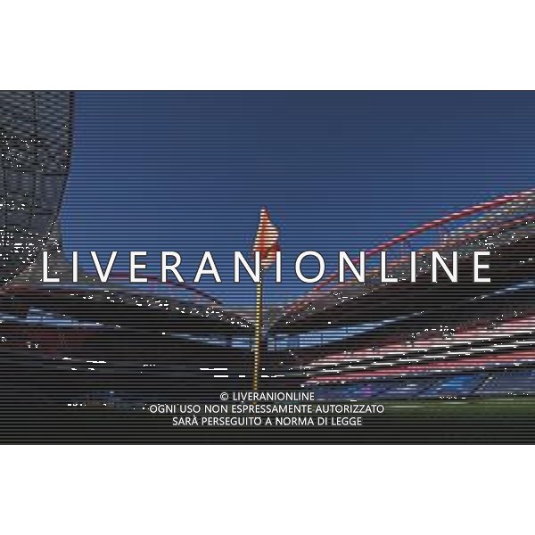 LISBON, PORTUGAL - AUGUST 18: General view inside the stadium prior to the UEFA Champions League Semi Final match between RB Leipzig and Paris Saint-Germain F.C at Estadio do Sport Lisboa e Benfica on August 18, 2020 in Lisbon, Portugal. (Photo by Michael Regan - UEFA/UEFA via Getty Images) AG ALDO LIVERANI SAS