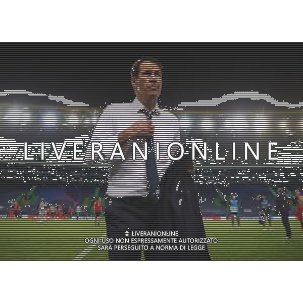 LISBON, PORTUGAL - AUGUST 19: Rudi Garcia, Head Coach of Olympique Lyonnais looks dejected following his sides defeat in the UEFA Champions League Semi Final match between Olympique Lyonnais and Bayern Munich at Estadio Jose Alvalade on August 19, 2020 in Lisbon, Portugal. (Photo by Julian Finney - UEFA/UEFA via Getty Images) AG ALDO LIVERANI SAS
