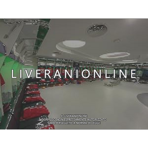 LISBON, PORTUGAL - AUGUST 19: A view of the FC Bayern Munich dressingroom prior to the UEFA Champions League Semi Final match between Olympique Lyonnais and Bayern Munich at Estadio Jose Alvalade on August 19, 2020 in Lisbon, Portugal. (Photo supplied by FC Bayern Munchen) AG ALDO LIVERANI SAS
