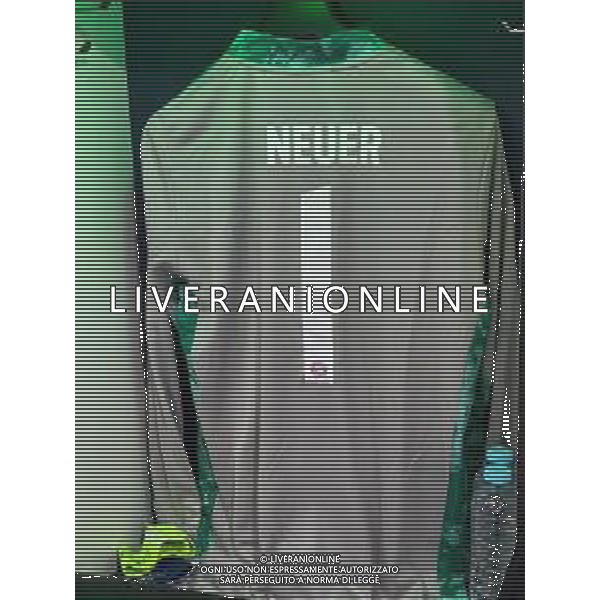 LISBON, PORTUGAL - AUGUST 19: A view of the FC Bayern Munich dressingroom prior to the UEFA Champions League Semi Final match between Olympique Lyonnais and Bayern Munich at Estadio Jose Alvalade on August 19, 2020 in Lisbon, Portugal. (Photo supplied by FC Bayern Munchen) AG ALDO LIVERANI SAS