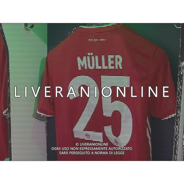 LISBON, PORTUGAL - AUGUST 19: A view of the FC Bayern Munich dressingroom prior to the UEFA Champions League Semi Final match between Olympique Lyonnais and Bayern Munich at Estadio Jose Alvalade on August 19, 2020 in Lisbon, Portugal. (Photo supplied by FC Bayern Munchen) AG ALDO LIVERANI SAS