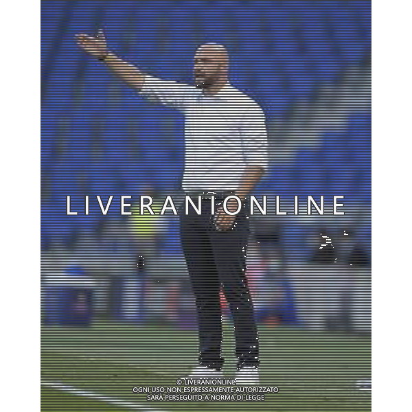 SAN SEBASTIAN, SPAIN - AUGUST 30: Stephan Lerch, Manager of Vfl Wolfsburg gives his team instructions during the UEFA Women\'s Champions League Final between VfL Wolfsburg Women\'s and Olympique Lyonnais at Estadio Anoeta on August 30, 2020 in San Sebastian, Spain. (Photo by Juanma - UEFA/UEFA via Getty Images) AG ALDO LIVERANI SAS