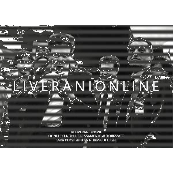 RETROSPETTIVA ANTONIO PIZZINATO POLITICO E SINDACALISTA NELLA FOTO ANTONIO PIZZINATO CON LUCIANO LAMA NELL\'ANNO 1986 AG ALDO LIVERANI SAS