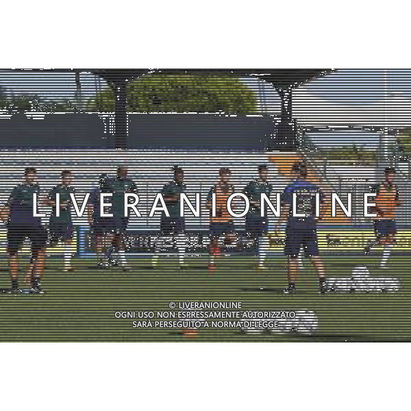 Lignano Sabbiadoro Partita Amichevole ITALIA Under 21 - SLOVENIA Under 21 del 03/09/2020 - nella foto: RISCALDAMENTO in campo nel prepartita ©Claudio Zamagni/Agenzia Aldo Liverani the warmup during International friendly soccer match between ITALY Under 21 and SLOVENIA Under 21 at G. Teghil Stadium in Lignano Sabbiadoro on September 03 2020. photo credit by Claudio Zamagni/Aldo Liverani Photo Agency/ AGENZIA ALDO LIVERANI SAS