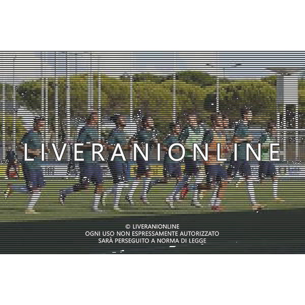 Lignano Sabbiadoro Partita Amichevole ITALIA Under 21 - SLOVENIA Under 21 del 03/09/2020 - nella foto: il riscaldamento della nazionale italiana under 21 in campo nel prepartita ©Claudio Zamagni/Agenzia Aldo Liverani during International friendly soccer match between ITALY Under 21 and SLOVENIA Under 21 at G. Teghil Stadium in Lignano Sabbiadoro on September 03 2020. photo credit by Claudio Zamagni/Aldo Liverani Photo Agency/ AGENZIA ALDO LIVERANI SAS