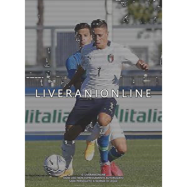Lignano Sabbiadoro Partita Amichevole ITALIA Under 21 - SLOVENIA Under 21 del 03/09/2020 - nella foto: Raspadori Giacomo (Italia) ©Claudio Zamagni/Agenzia Aldo Liverani Raspadori Giacomo (Italia) during International friendly soccer match between ITALY Under 21 and SLOVENIA Under 21 at G. Teghil Stadium in Lignano Sabbiadoro on September 03 2020. photo credit by Claudio Zamagni/Aldo Liverani Photo Agency/ AGENZIA ALDO LIVERANI SAS