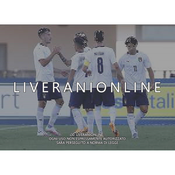Lignano Sabbiadoro Partita Amichevole ITALIA Under 21 - SLOVENIA Under 21 del 03/09/2020 - nella foto: Esultanza italia dopo il goal ©Claudio Zamagni/Agenzia Aldo Liverani during International friendly soccer match between ITALY Under 21 and SLOVENIA Under 21 at G. Teghil Stadium in Lignano Sabbiadoro on September 03 2020. photo credit by Claudio Zamagni/Aldo Liverani Photo Agency/ AGENZIA ALDO LIVERANI SAS