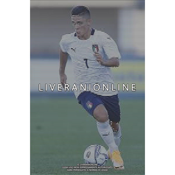 Lignano Sabbiadoro Partita Amichevole ITALIA Under 21 - SLOVENIA Under 21 del 03/09/2020 - nella foto: Raspadori Giacomo (Italia) ©Claudio Zamagni/Agenzia Aldo Liverani Raspadori Giacomo (Italia) during International friendly soccer match between ITALY Under 21 and SLOVENIA Under 21 at G. Teghil Stadium in Lignano Sabbiadoro on September 03 2020. photo credit by Claudio Zamagni/Aldo Liverani Photo Agency