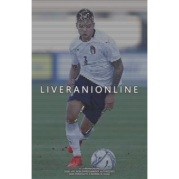 Lignano Sabbiadoro Partita Amichevole ITALIA Under 21 - SLOVENIA Under 21 del 03/09/2020 - nella foto: Tripaldelli Alessandro (Italia) ©Claudio Zamagni/Agenzia Aldo Liverani Tripaldelli Alessandro (Italia) during International friendly soccer match between ITALY Under 21 and SLOVENIA Under 21 at G. Teghil Stadium in Lignano Sabbiadoro on September 03 2020. photo credit by Claudio Zamagni/Aldo Liverani Photo Agency