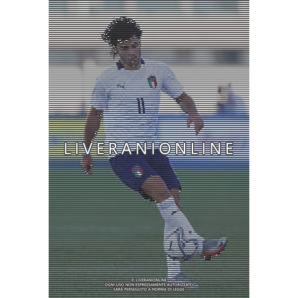 Lignano Sabbiadoro Partita Amichevole ITALIA Under 21 - SLOVENIA Under 21 del 03/09/2020 - nella foto: Sottil Riccardo (Italia) ©Claudio Zamagni/Agenzia Aldo Liverani Sottil Riccardo (Italia) during International friendly soccer match between ITALY Under 21 and SLOVENIA Under 21 at G. Teghil Stadium in Lignano Sabbiadoro on September 03 2020. photo credit by Claudio Zamagni/Aldo Liverani Photo Agency