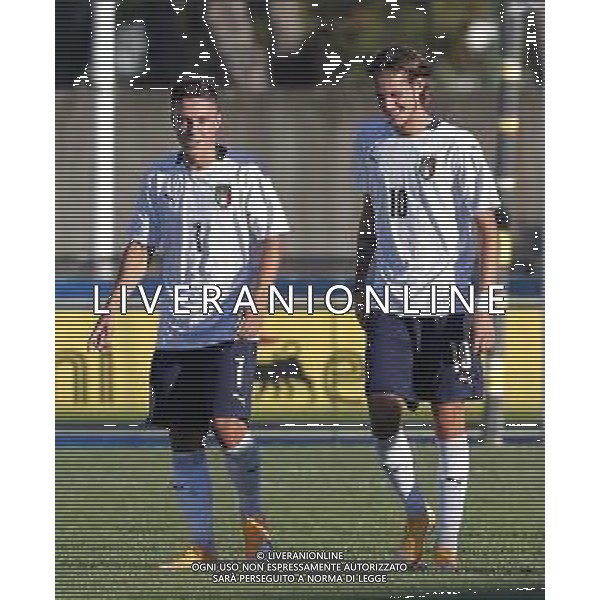 Lignano Sabbiadoro Partita Amichevole ITALIA Under 21 - SLOVENIA Under 21 del 03/09/2020 - nella foto: Raspadori Giacomo (Italia) Colpani Andrea (Italia) ©Claudio Zamagni/Agenzia Aldo Liverani Raspadori Giacomo (Italia) Colpani Andrea (Italia) during International friendly soccer match between ITALY Under 21 and SLOVENIA Under 21 at G. Teghil Stadium in Lignano Sabbiadoro on September 03 2020. photo credit by Claudio Zamagni/Aldo Liverani Photo Agency
