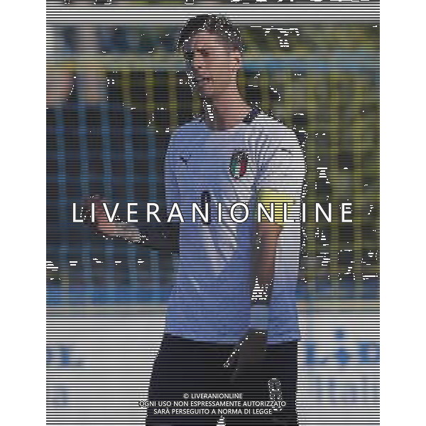 Lignano Sabbiadoro Partita Amichevole ITALIA Under 21 - SLOVENIA Under 21 del 03/09/2020 - nella foto: Melegoni Filippo (Italia) ©Claudio Zamagni/Agenzia Aldo Liverani Melegoni Filippo (Italia) during International friendly soccer match between ITALY Under 21 and SLOVENIA Under 21 at G. Teghil Stadium in Lignano Sabbiadoro on September 03 2020. photo credit by Claudio Zamagni/Aldo Liverani Photo Agency