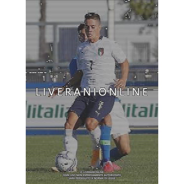 Lignano Sabbiadoro Partita Amichevole ITALIA Under 21 - SLOVENIA Under 21 del 03/09/2020 - nella foto: Raspadori Giacomo (Italia) ©Claudio Zamagni/Agenzia Aldo Liverani Raspadori Giacomo (Italia) during International friendly soccer match between ITALY Under 21 and SLOVENIA Under 21 at G. Teghil Stadium in Lignano Sabbiadoro on September 03 2020. photo credit by Claudio Zamagni/Aldo Liverani Photo Agency