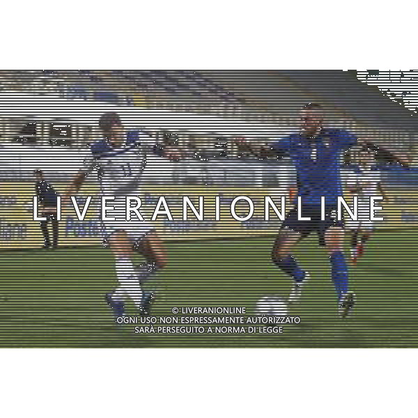FIRENZE - UEFA Nations League gruppo A ITALIA - BOSNIA ERZEGOVINA 04/09/2020 nella foto: Edin dzeko e Biraghi Cristiano(Italia) ©Claudio Zamagni/Agenzi Aldo Liverani s.a.s. during UEFA Nations League - group A between Italy and Bosnia ERZEGOVINA at Artemio Franchi Stadium on September 04 2020 in Florence photo credit by Claudio Zamagni/Aldo Liverani Photo Agency