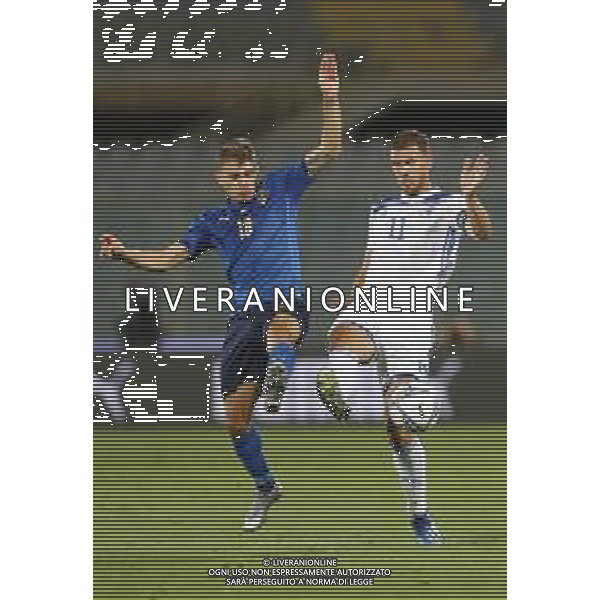 FIRENZE - UEFA Nations League gruppo A ITALIA - BOSNIA ERZEGOVINA 04/09/2020 nella foto: Barella Nicolo’(Italia) e edin dzeko ©Claudio Zamagni/Agenzi Aldo Liverani s.a.s. Barella Nicolo’(Italia) and dzeko during UEFA Nations League - group A between Italy and Bosnia ERZEGOVINA at Artemio Franchi Stadium on September 04 2020 in Florence photo credit by Claudio Zamagni/Aldo Liverani Photo Agency