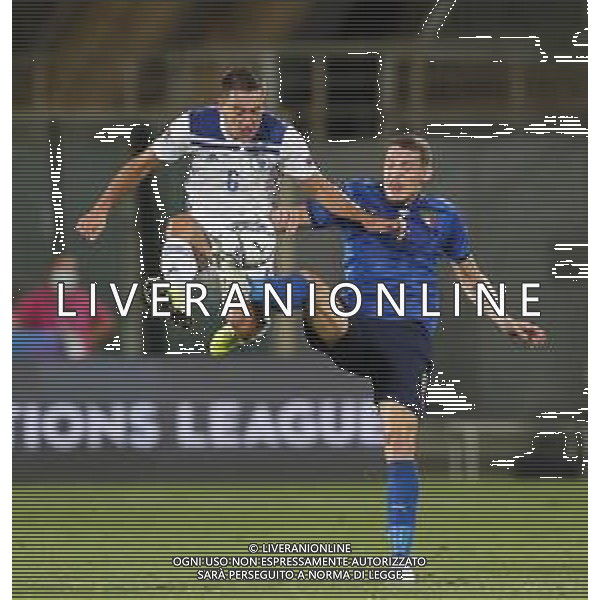 FIRENZE - UEFA Nations League gruppo A ITALIA - BOSNIA ERZEGOVINA 04/09/2020 nella foto: Belotti Andrea(Italia) e hadzlhmetovic ©Claudio Zamagni/Agenzi Aldo Liverani s.a.s. during UEFA Nations League - group A between Italy and Bosnia ERZEGOVINA at Artemio Franchi Stadium on September 04 2020 in Florence photo credit by Claudio Zamagni/Aldo Liverani Photo Agency