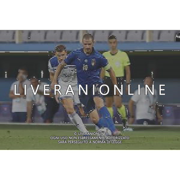 FIRENZE - UEFA Nations League gruppo A ITALIA - BOSNIA ERZEGOVINA 04/09/2020 nella foto: Bonucci Leonardo(Italia) e edin dzeko ©Claudio Zamagni/Agenzi Aldo Liverani s.a.s. during UEFA Nations League - group A between Italy and Bosnia ERZEGOVINA at Artemio Franchi Stadium on September 04 2020 in Florence photo credit by Claudio Zamagni/Aldo Liverani Photo Agency