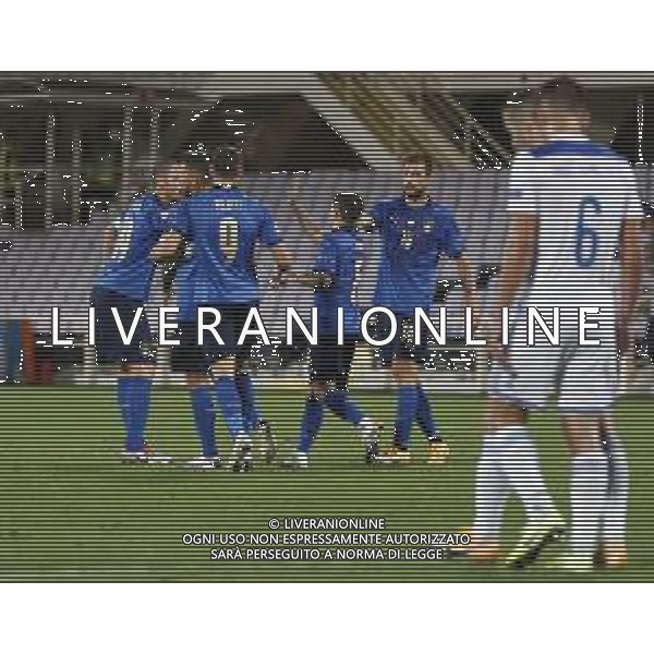 FIRENZE - UEFA Nations League gruppo A ITALIA - BOSNIA ERZEGOVINA 04/09/2020 nella foto: esultanza italia dopo il goal di stefano sensi ©Claudio Zamagni/Agenzi Aldo Liverani s.a.s. during UEFA Nations League - group A between Italy and Bosnia ERZEGOVINA at Artemio Franchi Stadium on September 04 2020 in Florence photo credit by Claudio Zamagni/Aldo Liverani Photo Agency/ AGENZIA ALDO LIVERANI SAS