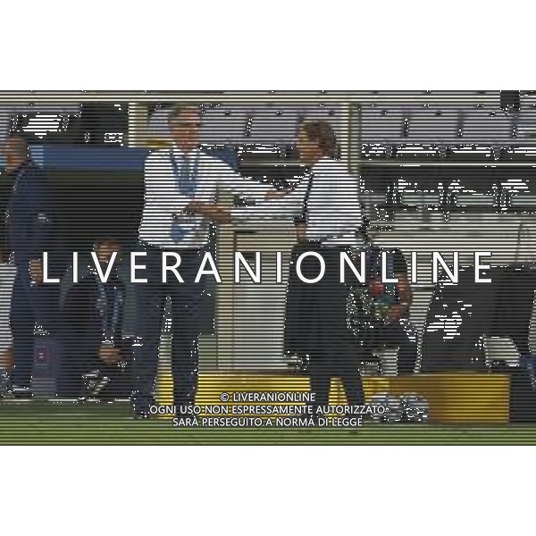 FIRENZE - UEFA Nations League gruppo A ITALIA - BOSNIA ERZEGOVINA 04/09/2020 nella foto: Mister Mancini Roberto(Italia) e mister duna bajevic ©Claudio Zamagni/Agenzi Aldo Liverani s.a.s. during UEFA Nations League - group A between Italy and Bosnia ERZEGOVINA at Artemio Franchi Stadium on September 04 2020 in Florence photo credit by Claudio Zamagni/Aldo Liverani Photo Agency/ AGENZIA ALDO LIVERANI SAS