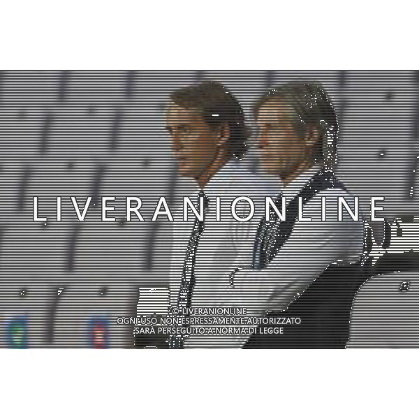 FIRENZE - UEFA Nations League gruppo A ITALIA - BOSNIA ERZEGOVINA 04/09/2020 nella foto: Mister Mancini Roberto(Italia) con Gabriele Oriali ©Claudio Zamagni/Agenzi Aldo Liverani s.a.s. Mister Mancini Roberto(Italia) during UEFA Nations League - group A between Italy and Bosnia ERZEGOVINA at Artemio Franchi Stadium on September 04 2020 in Florence photo credit by Claudio Zamagni/Aldo Liverani Photo Agency/ AGENZIA ALDO LIVERANI SAS