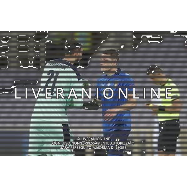 FIRENZE - UEFA Nations League gruppo A ITALIA - BOSNIA ERZEGOVINA 04/09/2020 nella foto: Donnarumma Gianluigi(Italia) Belotti Andrea(Italia) ©Claudio Zamagni/Agenzi Aldo Liverani s.a.s. Donnarumma Gianluigi(Italia) Belotti Andrea(Italia) during UEFA Nations League - group A between Italy and Bosnia ERZEGOVINA at Artemio Franchi Stadium on September 04 2020 in Florence photo credit by Claudio Zamagni/Aldo Liverani Photo Agency/ AGENZIA ALDO LIVERANI SAS