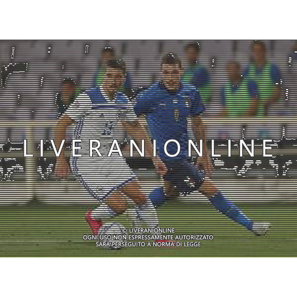 FIRENZE - UEFA Nations League gruppo A ITALIA - BOSNIA ERZEGOVINA 04/09/2020 nella foto: Gojko Cimiro e Belotti Andrea(Italia) ©Claudio Zamagni/Agenzi Aldo Liverani s.a.s. Gojko Cimiro and Belotti Andrea(Italia) during UEFA Nations League - group A between Italy and Bosnia ERZEGOVINA at Artemio Franchi Stadium on September 04 2020 in Florence photo credit by Claudio Zamagni/Aldo Liverani Photo Agency/ AGENZIA ALDO LIVERANI SAS