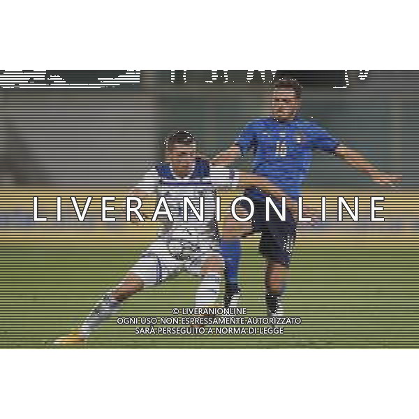 FIRENZE - UEFA Nations League gruppo A ITALIA - BOSNIA ERZEGOVINA 04/09/2020 nella foto: Armin Hod?i? e Florenzi Alessandro(Italia) ©Claudio Zamagni/Agenzi Aldo Liverani s.a.s. Armin Hod?i? and Belotti Andrea(Italia) during UEFA Nations League - group A between Italy and Bosnia ERZEGOVINA at Artemio Franchi Stadium on September 04 2020 in Florence photo credit by Claudio Zamagni/Aldo Liverani Photo Agency/ AGENZIA ALDO LIVERANI SAS