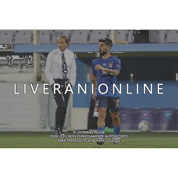 FIRENZE - UEFA Nations League gruppo A ITALIA - BOSNIA ERZEGOVINA 04/09/2020 nella foto: Insigne Lorenzo(Italia) Mister Mancini Roberto(Italia) ©Claudio Zamagni/Agenzi Aldo Liverani s.a.s. Insigne Lorenzo(Italia) Mister Mancini Roberto(Italia) during UEFA Nations League - group A between Italy and Bosnia ERZEGOVINA at Artemio Franchi Stadium on September 04 2020 in Florence photo credit by Claudio Zamagni/Aldo Liverani Photo Agency/ AGENZIA ALDO LIVERANI SAS