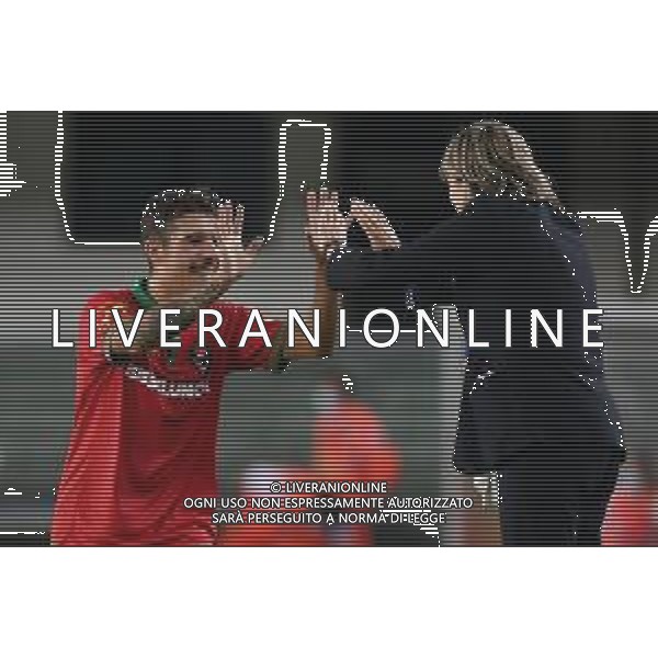 Partita del Cuore 2020 - Altro, 03 settembre 2020 Verona, Italia Nella foto: Esultanza Moreno e Milena Bertolini @LM/Alessio Tarpini/ AGENZIA ALDO LIVERANI SAS