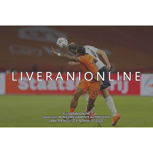 AMSTERDAM - UEFA Nations League gruppo A - OLANDA paesi Bassi vs ITALIA 07/09/2020 - nella foto: Chiellini Giorgio(Italia) M. Depay(Olanda - Paesi Bassi - Nederland) ©Claudio Zamagni/Agenzi Aldo Liverani s.a.s. during UEFA Nations League - group A between Netherlands and Italy at Amsterdam Arena on September 07 2020 in Amsterdam photo credit by Claudio Zamagni/Aldo Liverani Photo Agency
