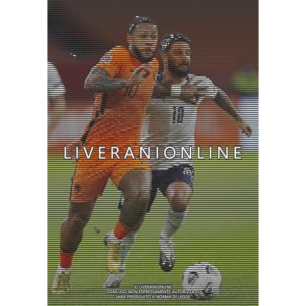 AMSTERDAM - UEFA Nations League gruppo A - OLANDA paesi Bassi vs ITALIA 07/09/2020 - nella foto: nsigne Lorenzo(Italia) M. Depay(Olanda - Paesi Bassi - Nederland) ©Claudio Zamagni/Agenzi Aldo Liverani s.a.s. Insigne Lorenzo(Italia) M. Depay(Olanda - Paesi Bassi - Nederland) during UEFA Nations League - group A between Netherlands and Italy at Amsterdam Arena on September 07 2020 in Amsterdam photo credit by Claudio Zamagni/Aldo Liverani Photo Agency
