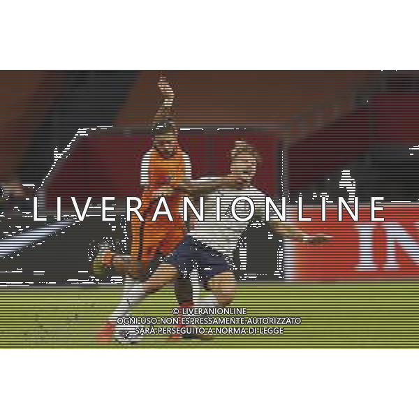 AMSTERDAM - UEFA Nations League gruppo A - OLANDA paesi Bassi vs ITALIA 07/09/2020 - nella foto: Immobile Ciro(Italia) M. Depay(Olanda - Paesi Bassi - Nederland) ©Claudio Zamagni/Agenzi Aldo Liverani s.a.s. during UEFA Nations League - group A between Netherlands and Italy at Amsterdam Arena on September 07 2020 in Amsterdam photo credit by Claudio Zamagni/Aldo Liverani Photo Agency/ AGENZIA ALDO LIVERANI SAS