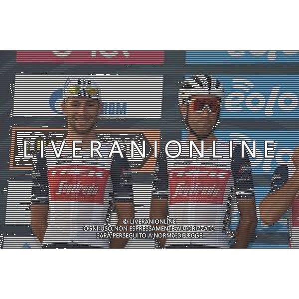 08-09-2020 Tirreno - Adriatico; Tappa 02 Camaiore - Follonica; 2020, Trek - Segafredo; Nibali, Vincenzo; Nibali, Antonio; Camaiore; ©SIROTTI / AGENZIA ALDO LIVERANI SAS