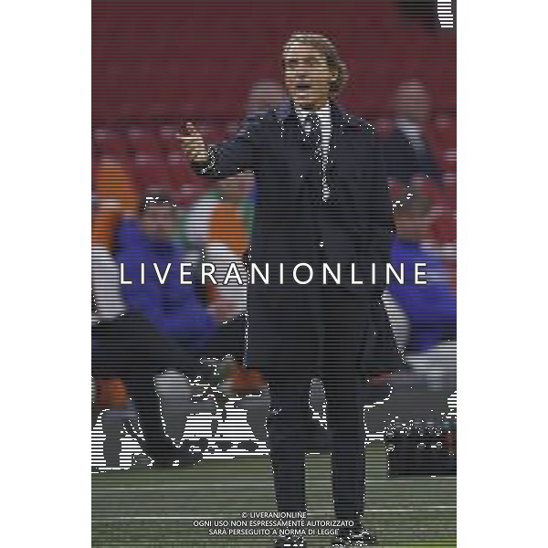 AMSTERDAM - UEFA Nations League gruppo A - OLANDA paesi Bassi vs ITALIA 07/09/2020 - nella foto: Mister Mancini Roberto(Italia) ©Claudio Zamagni/Agenzi Aldo Liverani s.a.s. Mister Mancini Roberto(Italia) during UEFA Nations League - group A between Netherlands and Italy at Amsterdam Arena on September 07 2020 in Amsterdam photo credit by Claudio Zamagni/Aldo Liverani Photo Agency