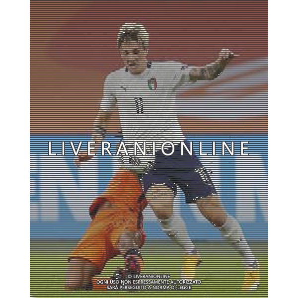 AMSTERDAM - UEFA Nations League gruppo A - OLANDA paesi Bassi vs ITALIA 07/09/2020 - nella foto: Zaniolo Nicolo’(Italia) ©Claudio Zamagni/Agenzi Aldo Liverani s.a.s. Zaniolo Nicolo’(Italia) during UEFA Nations League - group A between Netherlands and Italy at Amsterdam Arena on September 07 2020 in Amsterdam photo credit by Claudio Zamagni/Aldo Liverani Photo Agency