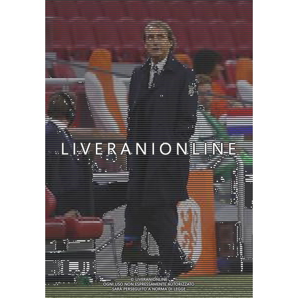 AMSTERDAM - UEFA Nations League gruppo A - OLANDA paesi Bassi vs ITALIA 07/09/2020 - nella foto: Mister Mancini Roberto(Italia) ©Claudio Zamagni/Agenzi Aldo Liverani s.a.s. Mister Mancini Roberto(Italia) during UEFA Nations League - group A between Netherlands and Italy at Amsterdam Arena on September 07 2020 in Amsterdam photo credit by Claudio Zamagni/Aldo Liverani Photo Agency