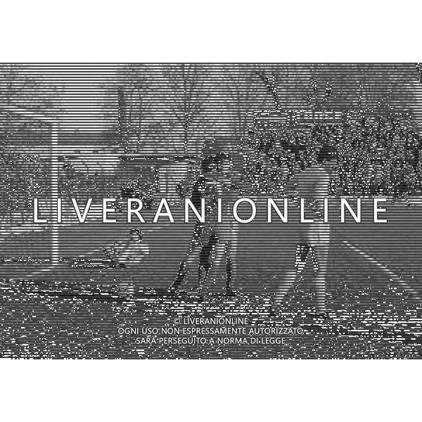 07-12-1980 MONZA CAMPIONATO DI CALCIO SERIE B MONZA LAZIO 2-2 NELLA FOTO ABBRACCI GIOCATORI MONZA DOPO IL GOAL AG ALDO LIVERANI SAS