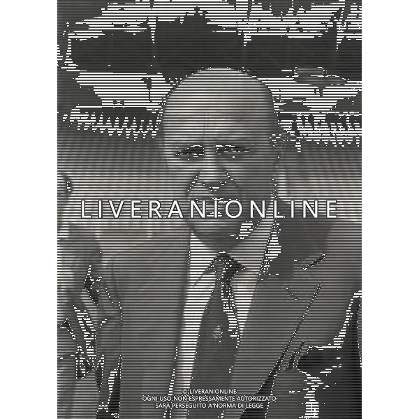 RETROSPETTIVA PAOLO MANTOVANI PRESIDENTE SAMPDORIA CALCIO NELLA FOTO PAOLO MANTOVANI PRESIDENTE DELLA SAMPDORIA CALCIO NELL\'ANNO 1986-1987 AG ALDO LIVERANI SAS