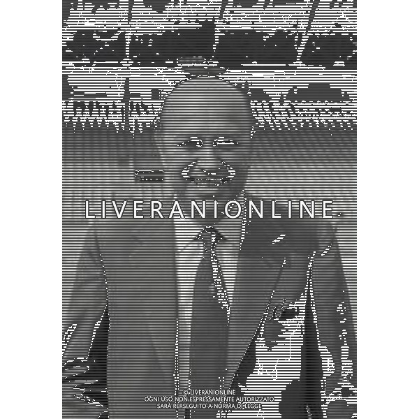 RETROSPETTIVA PAOLO MANTOVANI PRESIDENTE SAMPDORIA CALCIO NELLA FOTO PAOLO MANTOVANI PRESIDENTE DELLA SAMPDORIA CALCIO NELL\'ANNO 1986-1987 AG ALDO LIVERANI SAS