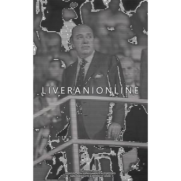 RETROSPETTIVA PAOLO MANTOVANI PRESIDENTE SAMPDORIA CALCIO NELLA FOTO PAOLO MANTOVANI PRESIDENTE DELLA SAMPDORIA CALCIO NELL\'ANNO 1988  AG ALDO LIVERANI SAS 