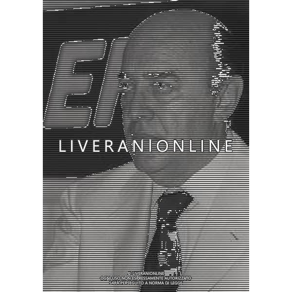 RETROSPETTIVA PAOLO MANTOVANI PRESIDENTE SAMPDORIA CALCIO NELLA FOTO PAOLO MANTOVANI PRESIDENTE DELLA SAMPDORIA CALCIO NELL\'ANNO 1988 -1989 AG ALDO LIVERANI SAS 