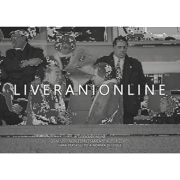 RETROSPETTIVA PAOLO MANTOVANI PRESIDENTE SAMPDORIA CALCIO NELLA FOTO PAOLO MANTOVANI PRESIDENTE DELLA SAMPDORIA CALCIO NELL\'ANNO 1989-1990 CON AZEGLIO VICINI AG ALDO LIVERANI SAS  
